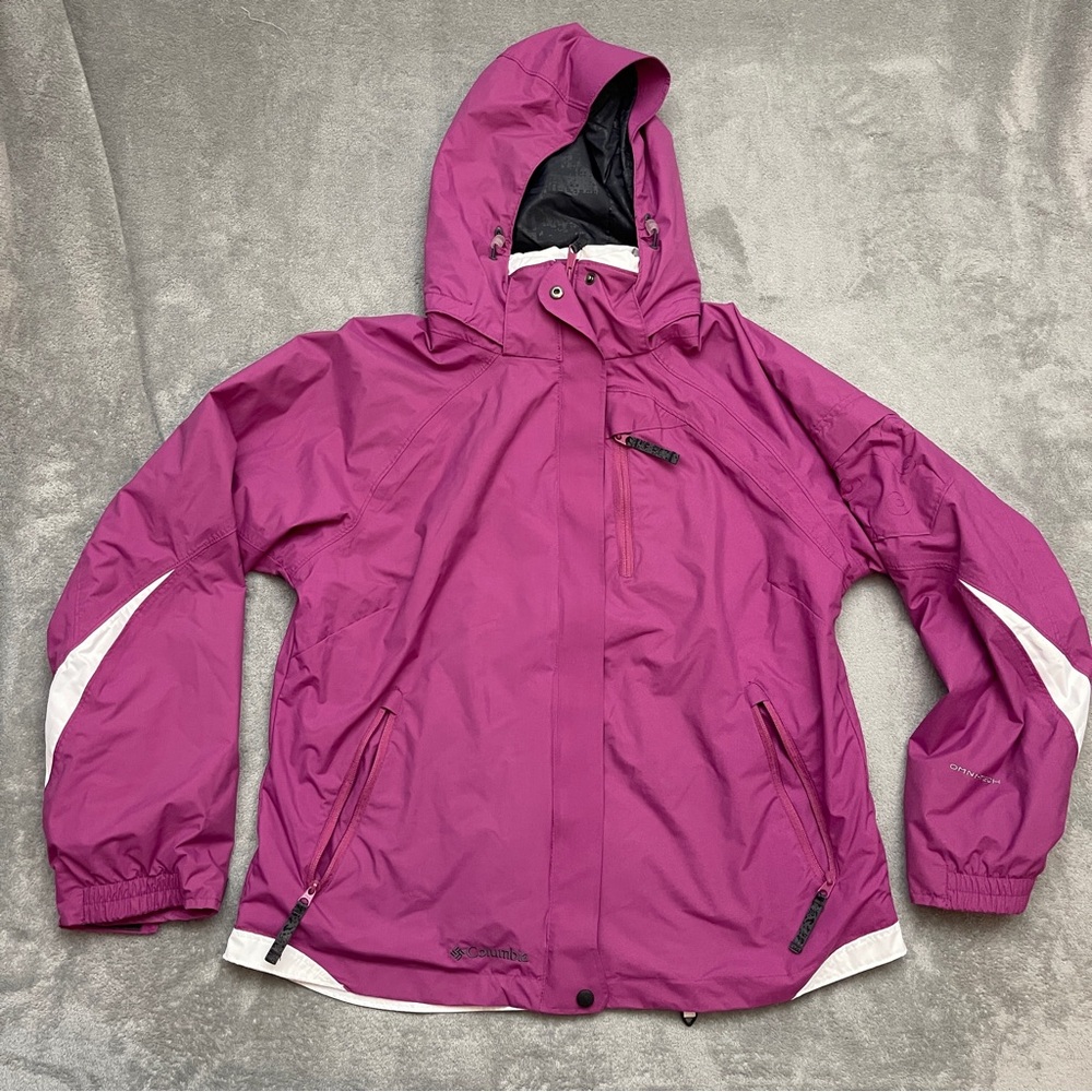 Columbia Interchange Core Hooded Jacket Purple Lightweight Outdoor Womens Size L